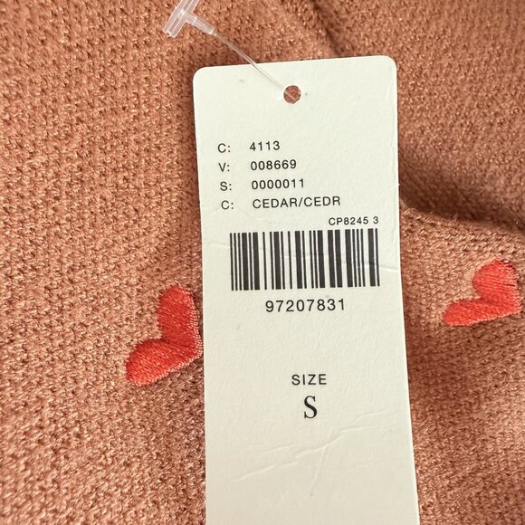 Anthropologie Maeve CARYS Mock Neck Sweater Womens Small Cedar Hearts Oversized - Picture 9 of 11
